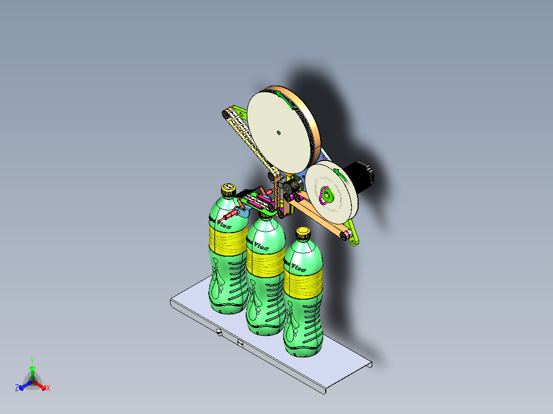 瓶盖标签粘贴机粘接器
