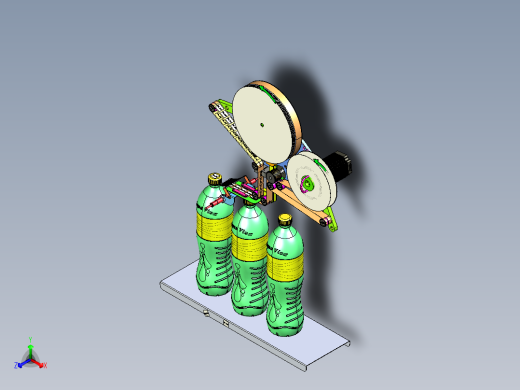 瓶盖标签粘贴机粘接器