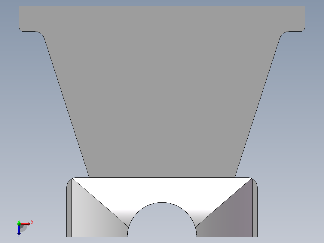 Q118-右轴承座组件机械加工工艺及夹具设计【轴承盖铣面+轴承座镗孔】【三维零件】俯视图