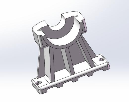 Q118-右轴承座组件机械加工工艺及夹具设计【轴承盖铣面+轴承座镗孔】【三维零件】缩略图