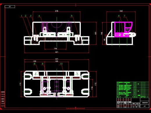 Q118-右轴承座组件机械加工工艺及夹具设计【轴承盖铣面+轴承座镗孔】【三维零件】缩略图