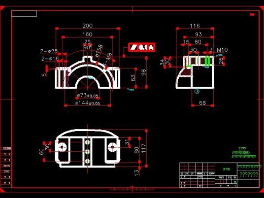 Q118-右轴承座组件机械加工工艺及夹具设计【轴承盖铣面+轴承座镗孔】【三维零件】缩略图