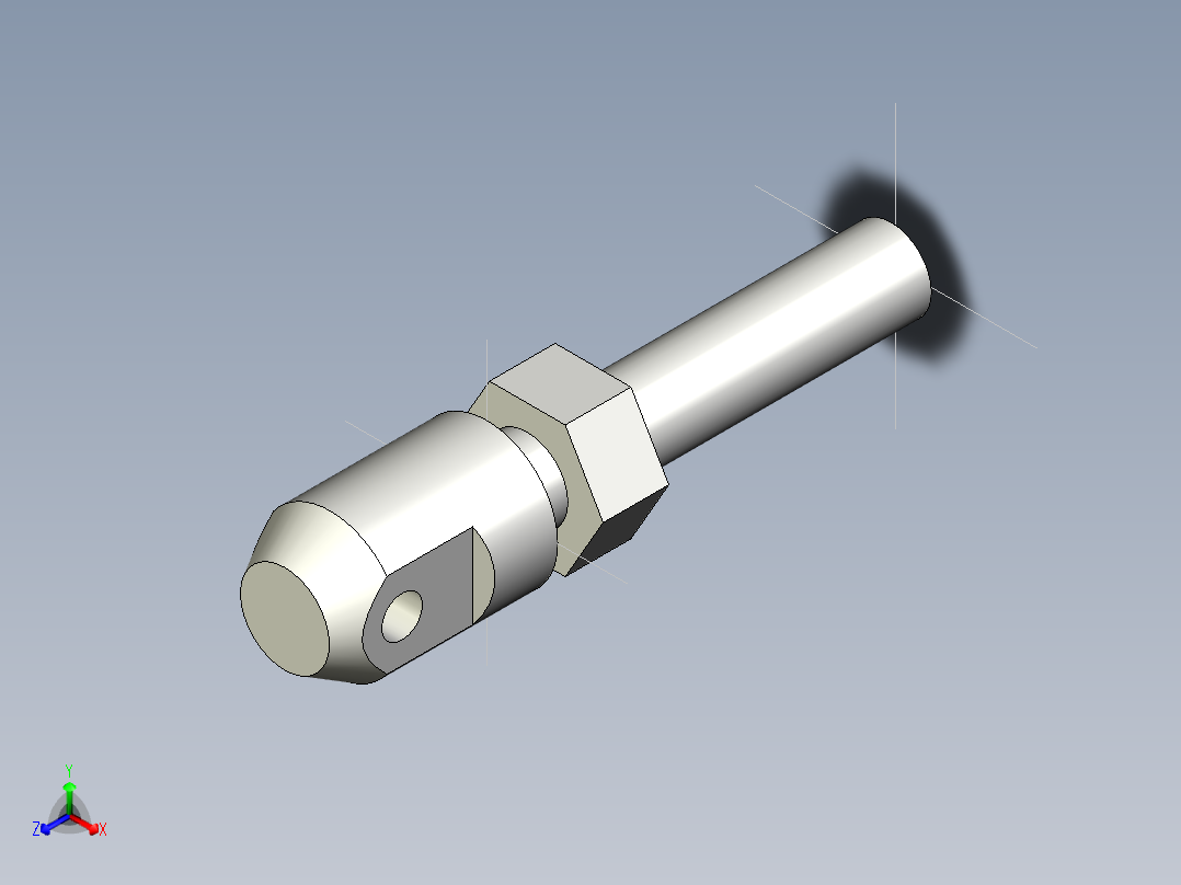 鏈條螺絲(Single End型)CBS1,CBS1-L-3D多系列多零件图纸模型主视图