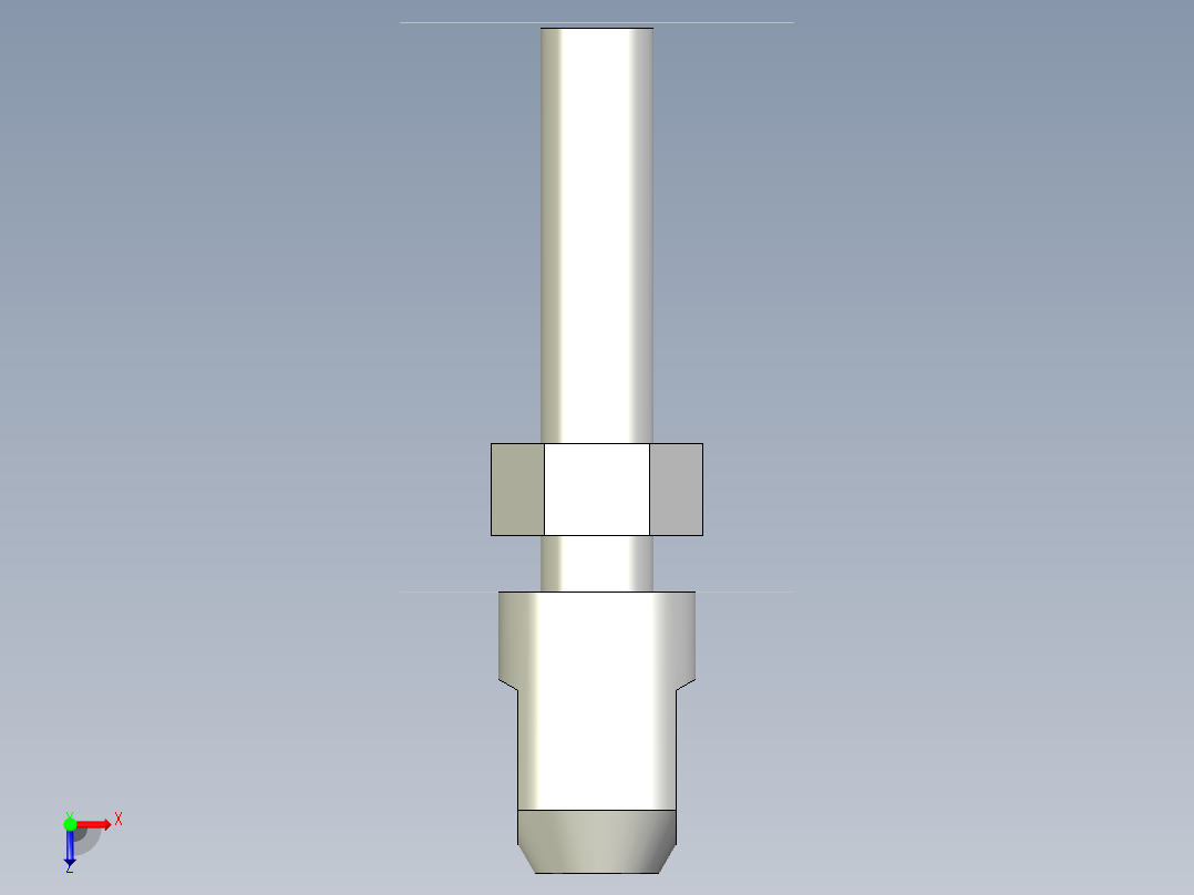 鏈條螺絲(Single End型)CBS1,CBS1-L-3D多系列多零件图纸模型俯视图