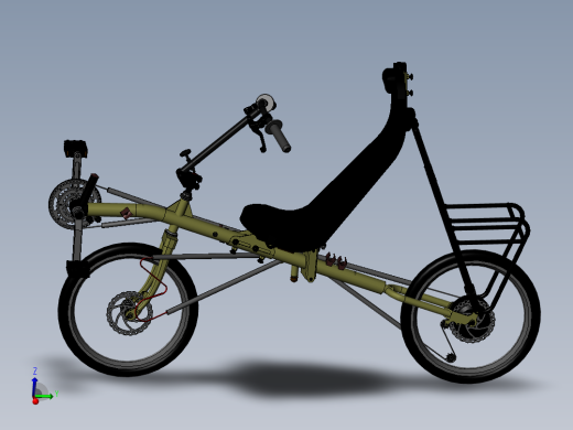 46---折叠式卧式单车sw2016三维图纸模型设计图纸