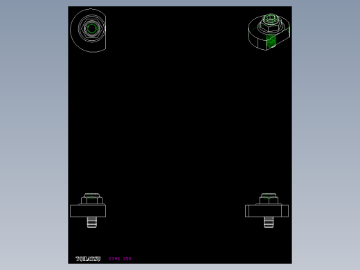偏心夾具2341-2D多系列多零件图纸模型