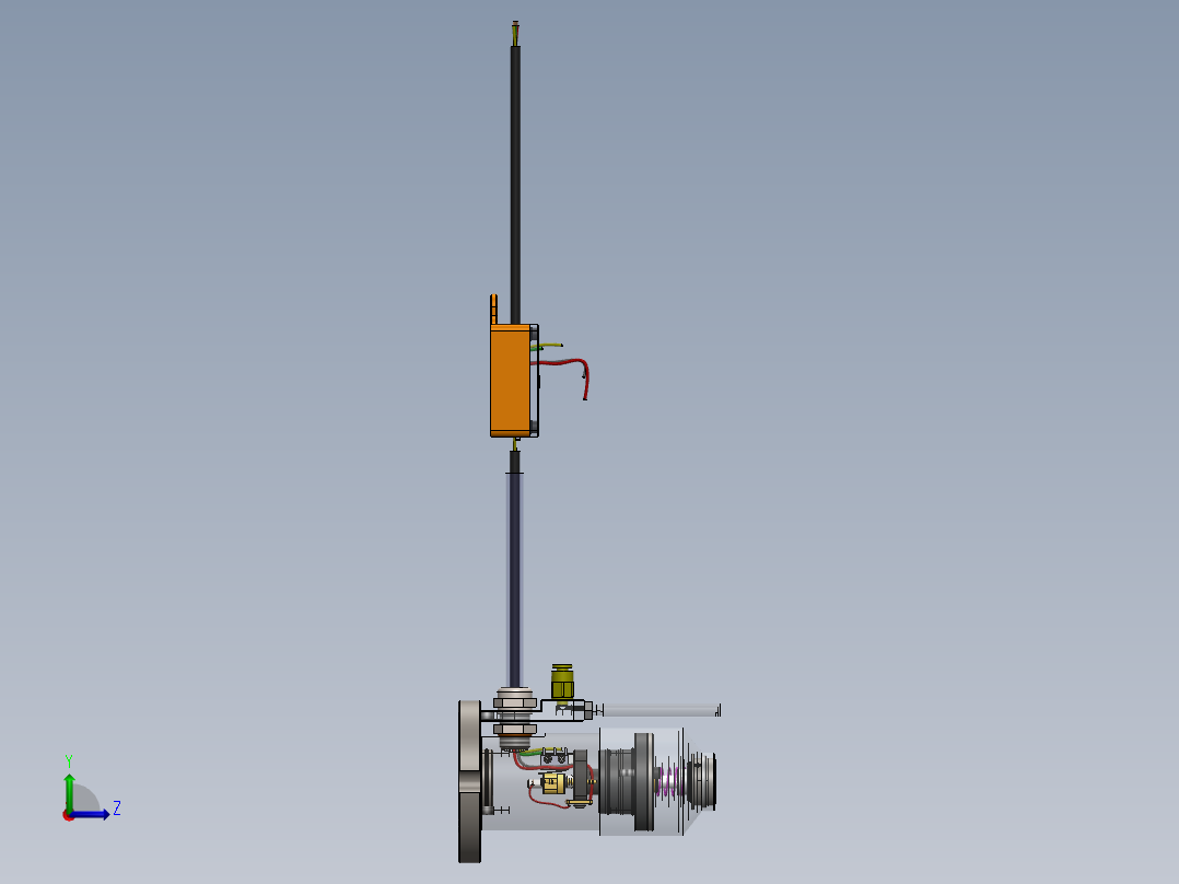 全自动对刀仪（sw可编辑+bom单+工程图）左视图