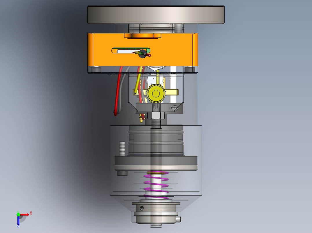 全自动对刀仪（sw可编辑+bom单+工程图）俯视图