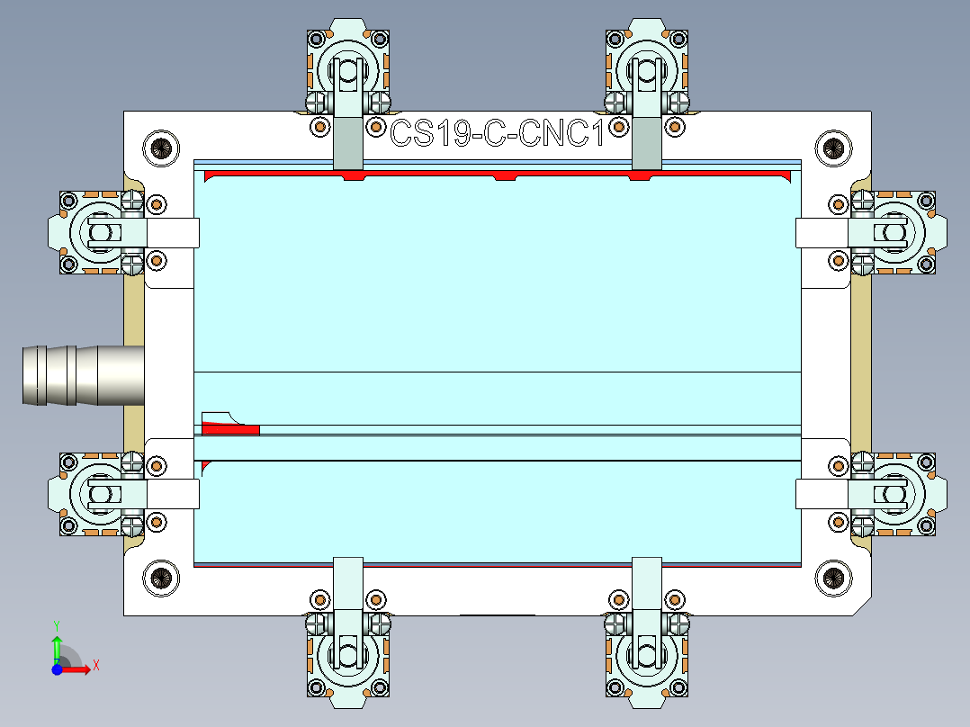 CS19-C-CNC1笔记本CNC工装夹具三维模型-180925前视图