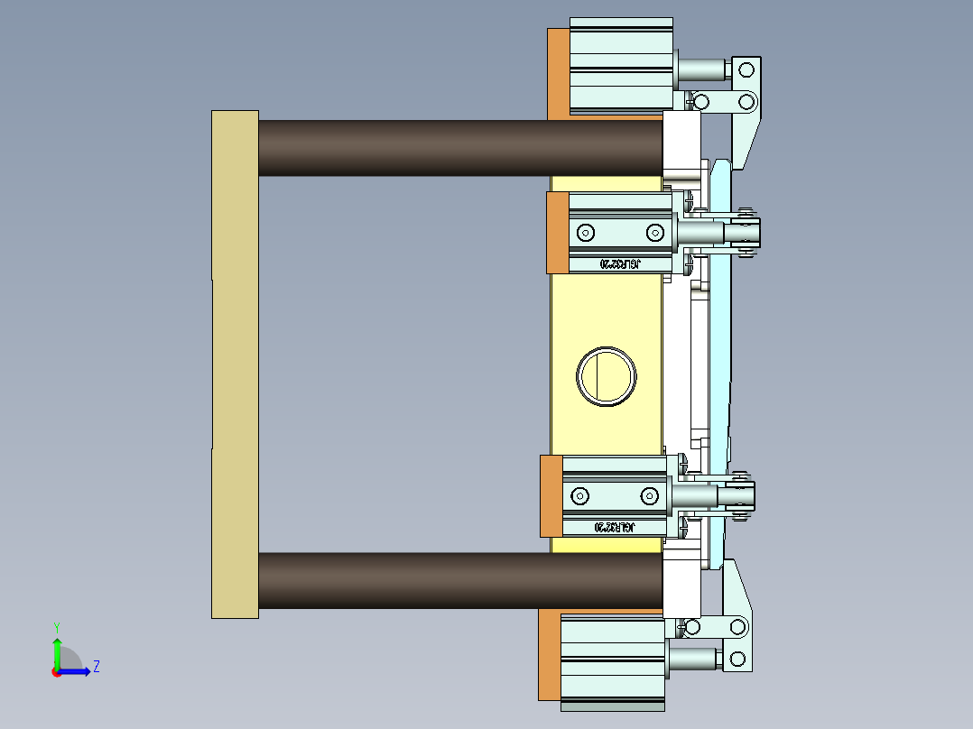 CS19-C-CNC1笔记本CNC工装夹具三维模型-180925左视图