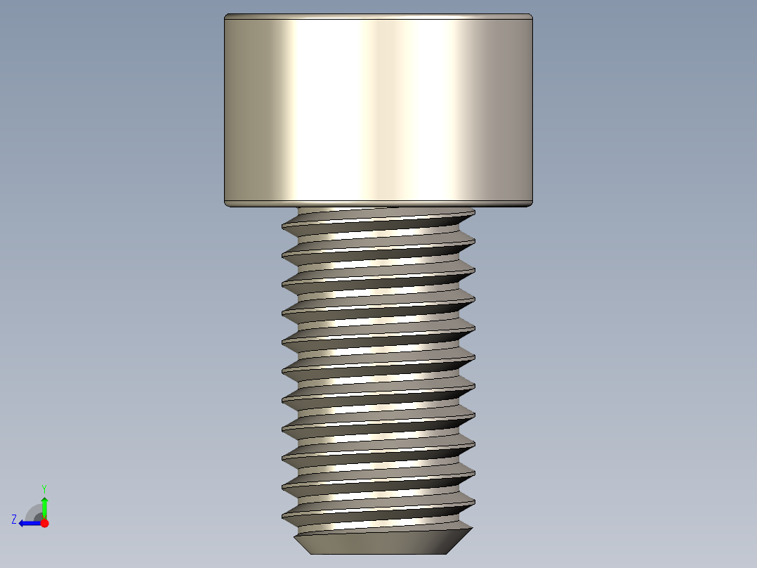 Screw_DIN_912_M10x18F_A2.STEP公制内六角螺钉右视图