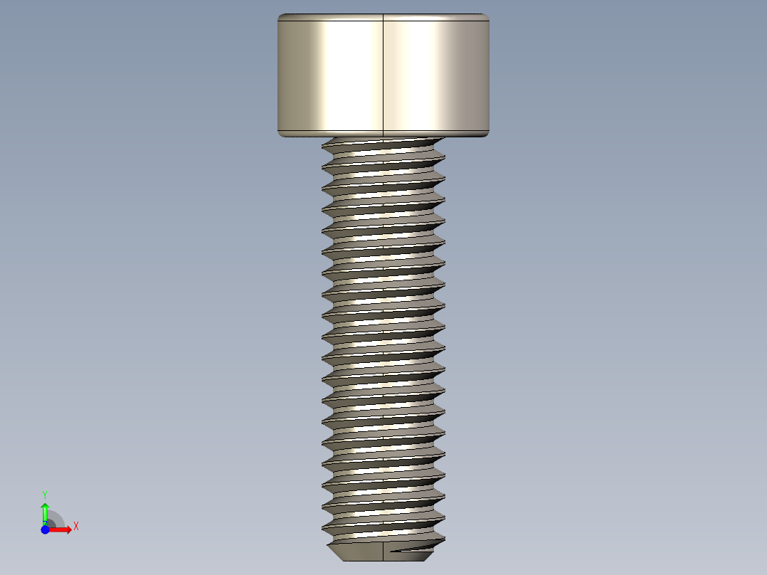 Screw_DIN_912_M3.5x12F_A2.STEP公制内六角螺钉前视图