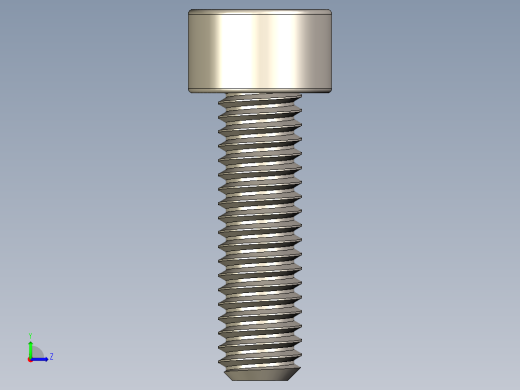 Screw_DIN_912_M3.5x12F_A2.STEP公制内六角螺钉左视缩略图