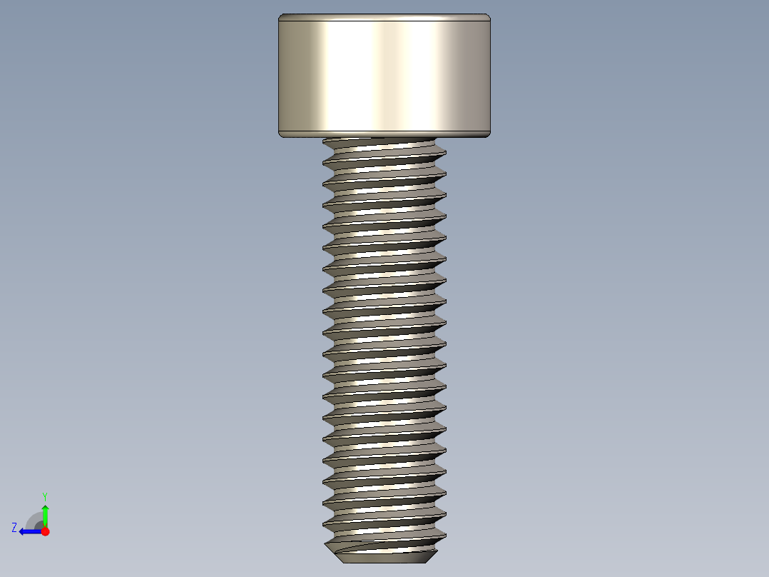 Screw_DIN_912_M3.5x12F_A2.STEP公制内六角螺钉右视图
