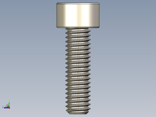 Screw_DIN_912_M3.5x12F_A2.STEP公制内六角螺钉右视缩略图
