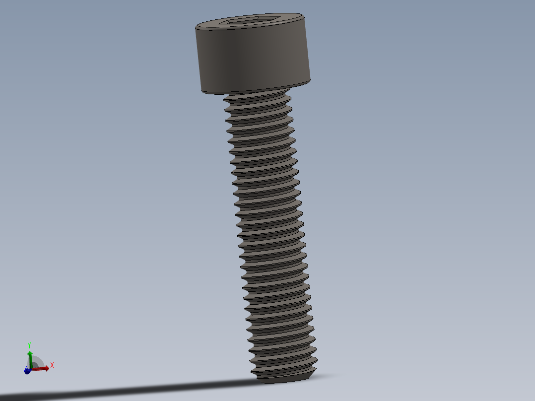 Screw_DIN_912_M8x30F_A2.SLDPRT公制内六角螺钉主视图