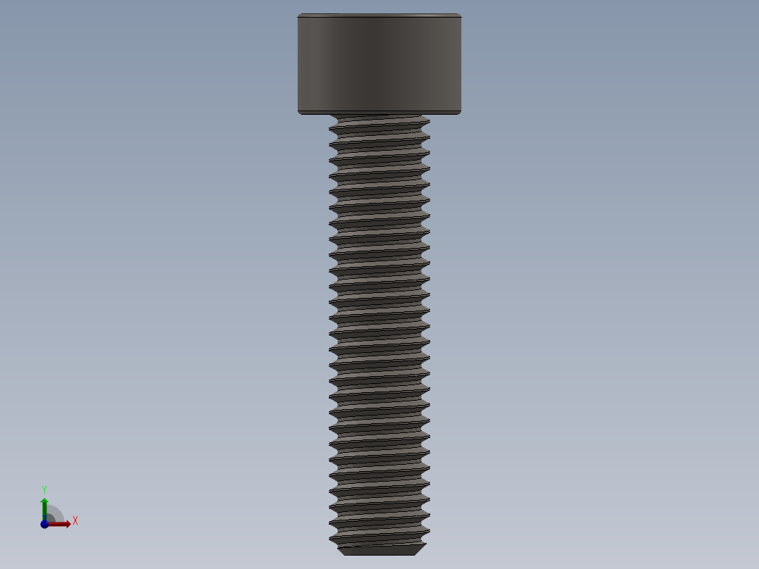Screw_DIN_912_M8x30F_A2.SLDPRT公制内六角螺钉前视图