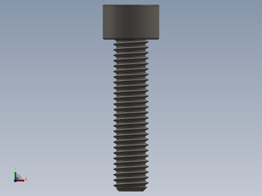 Screw_DIN_912_M8x30F_A2.SLDPRT公制内六角螺钉前视缩略图