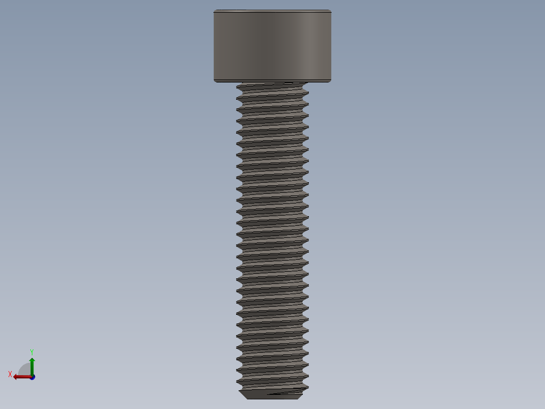 Screw_DIN_912_M8x30F_A2.SLDPRT公制内六角螺钉后视图