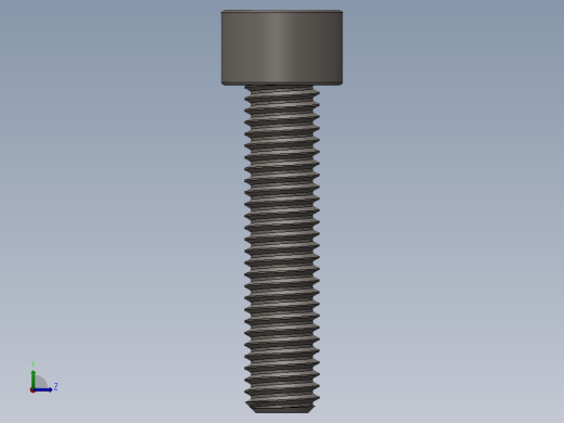 Screw_DIN_912_M8x30F_A2.SLDPRT公制内六角螺钉左视缩略图