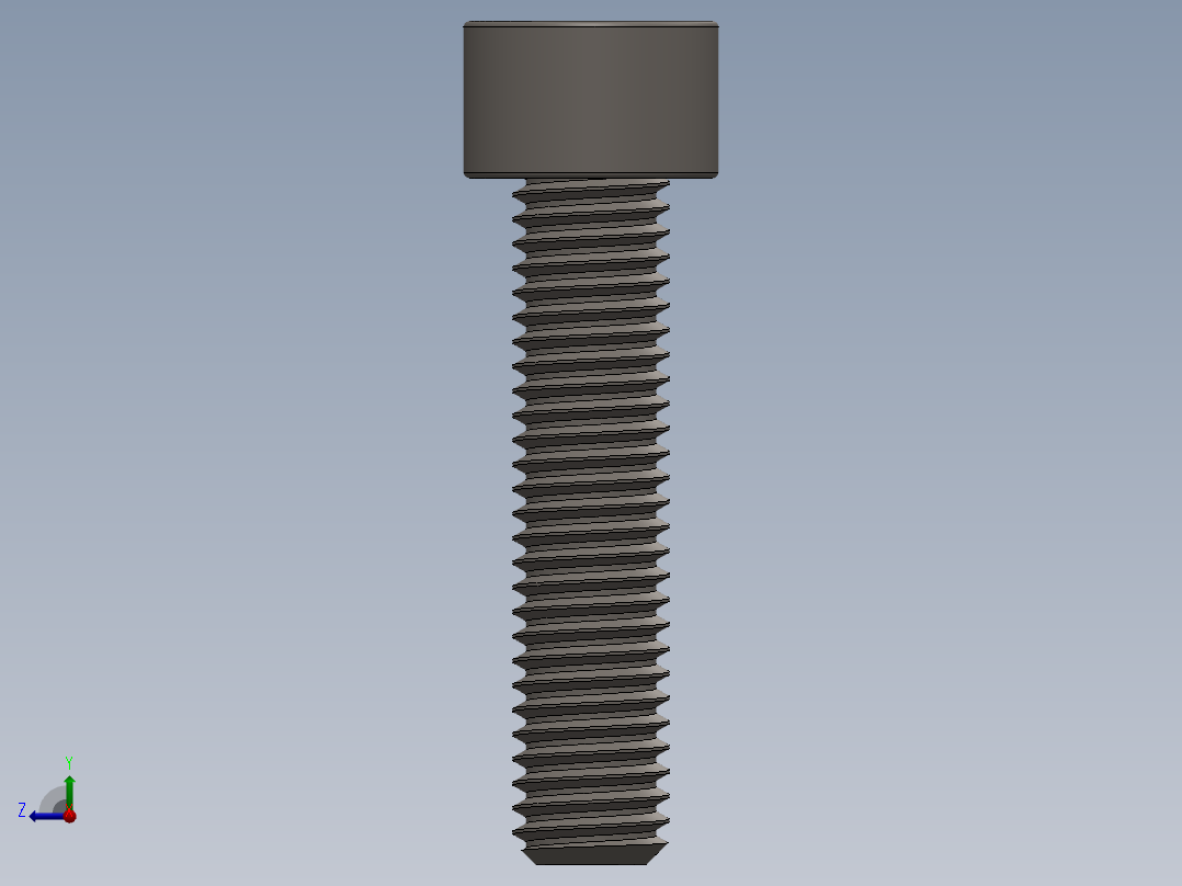 Screw_DIN_912_M8x30F_A2.SLDPRT公制内六角螺钉右视图