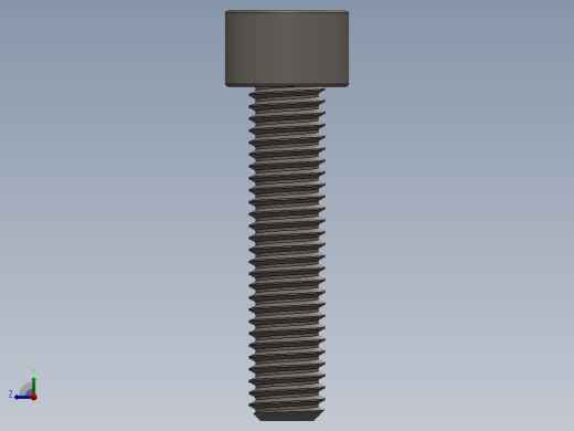 Screw_DIN_912_M8x30F_A2.SLDPRT公制内六角螺钉右视缩略图