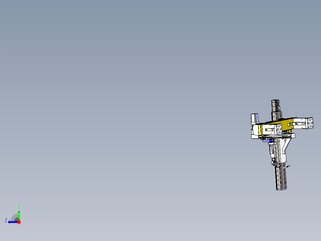 三轴移动式焊接机构右视图
