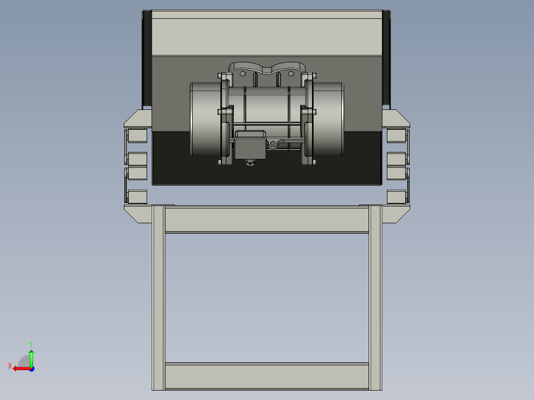 B3003868-直线振动筛给料机后视图