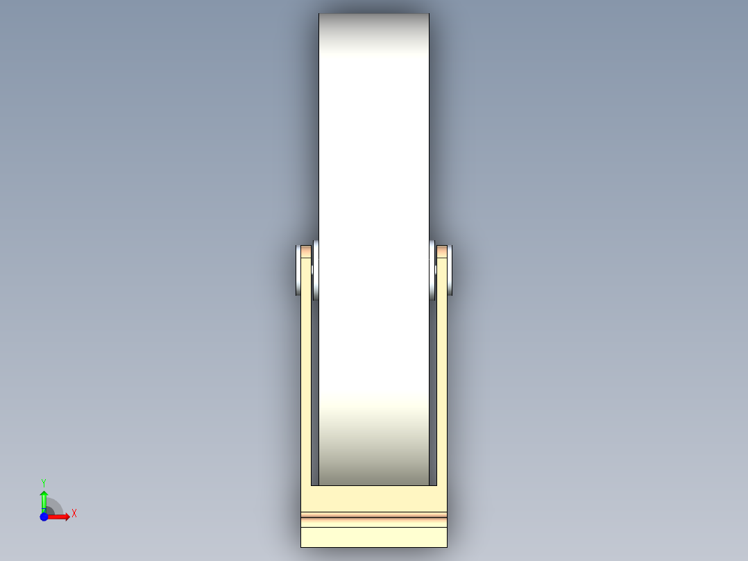 猫咪跑步滚筒模型前视图