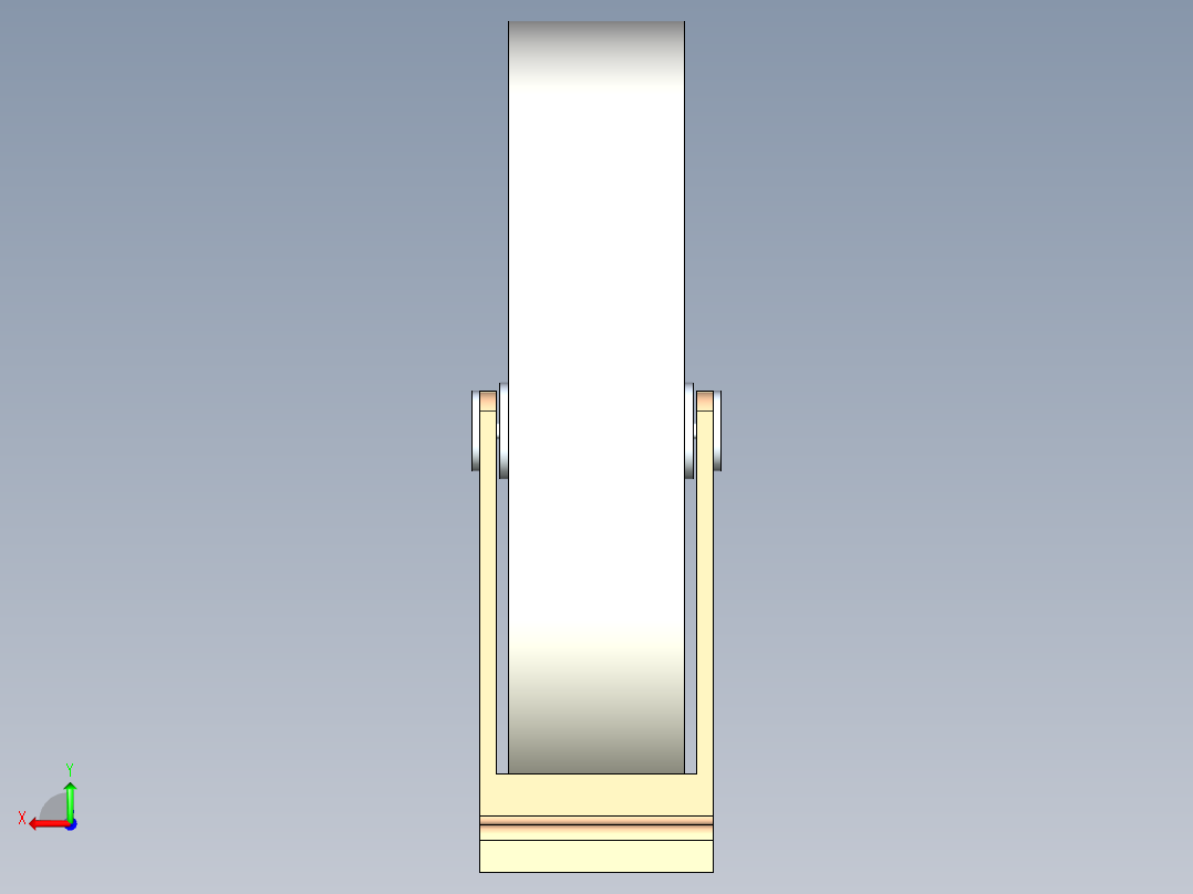 猫咪跑步滚筒模型后视图