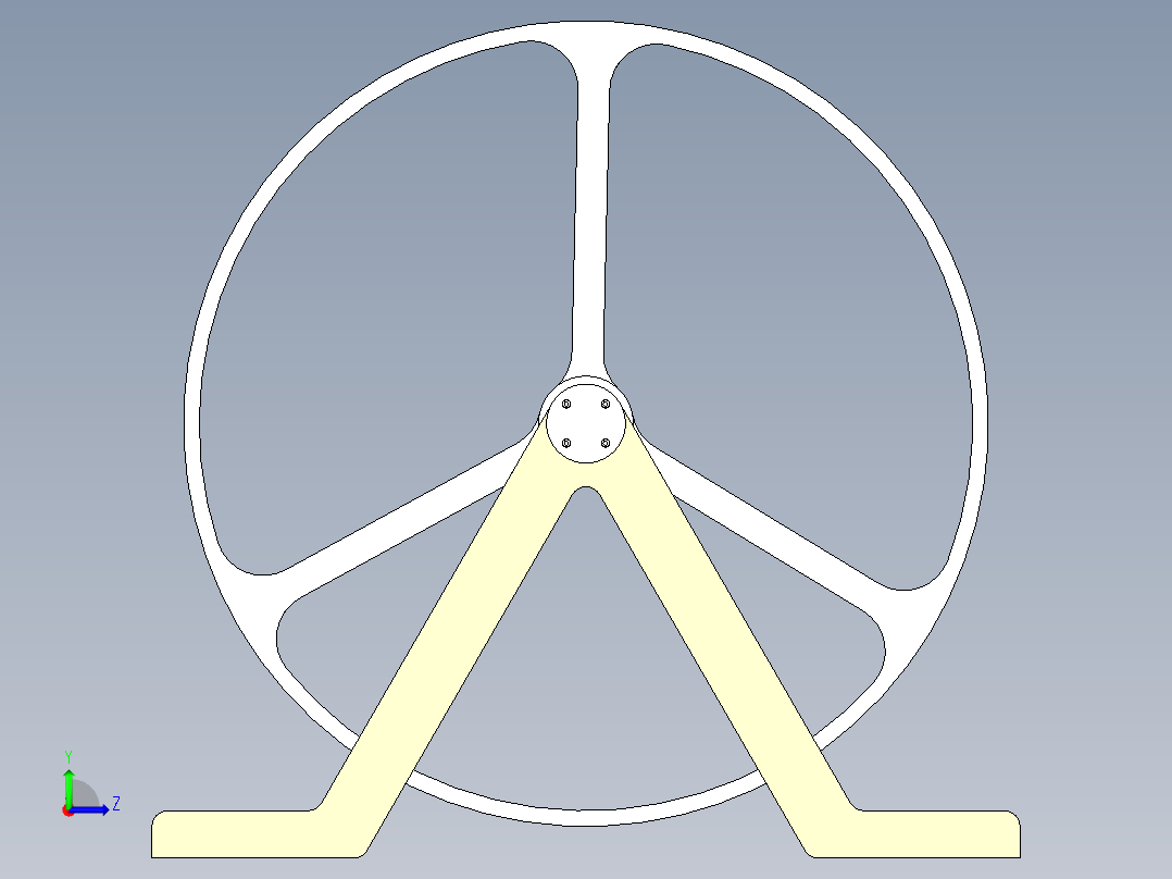 猫咪跑步滚筒模型左视图