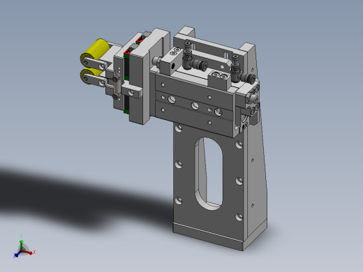 基于拉伸弹簧的胶带压平机构