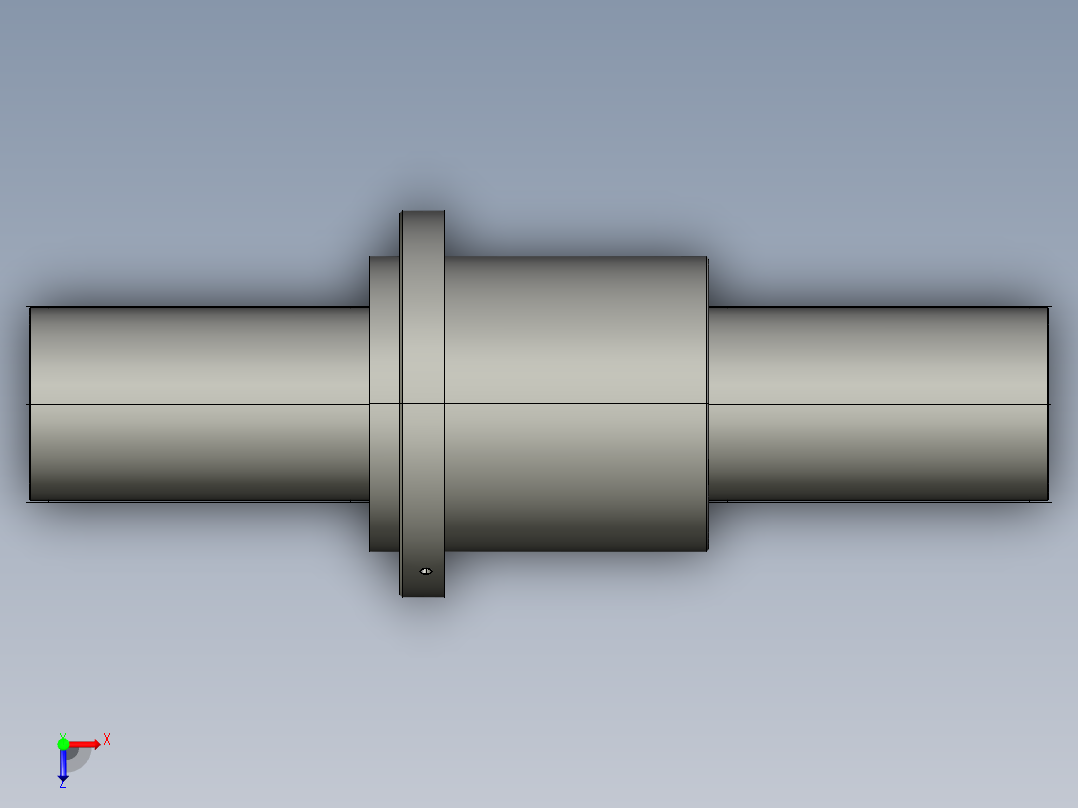 JF16025-8滚珠丝杆3D模型俯视图
