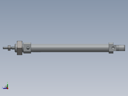 气动微圆柱气缸直径8x100和10x80mm右视缩略图