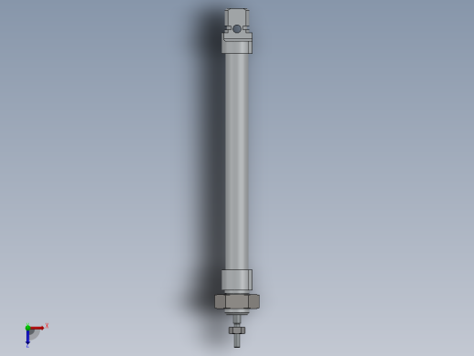 气动微圆柱气缸直径8x100和10x80mm俯视缩略图