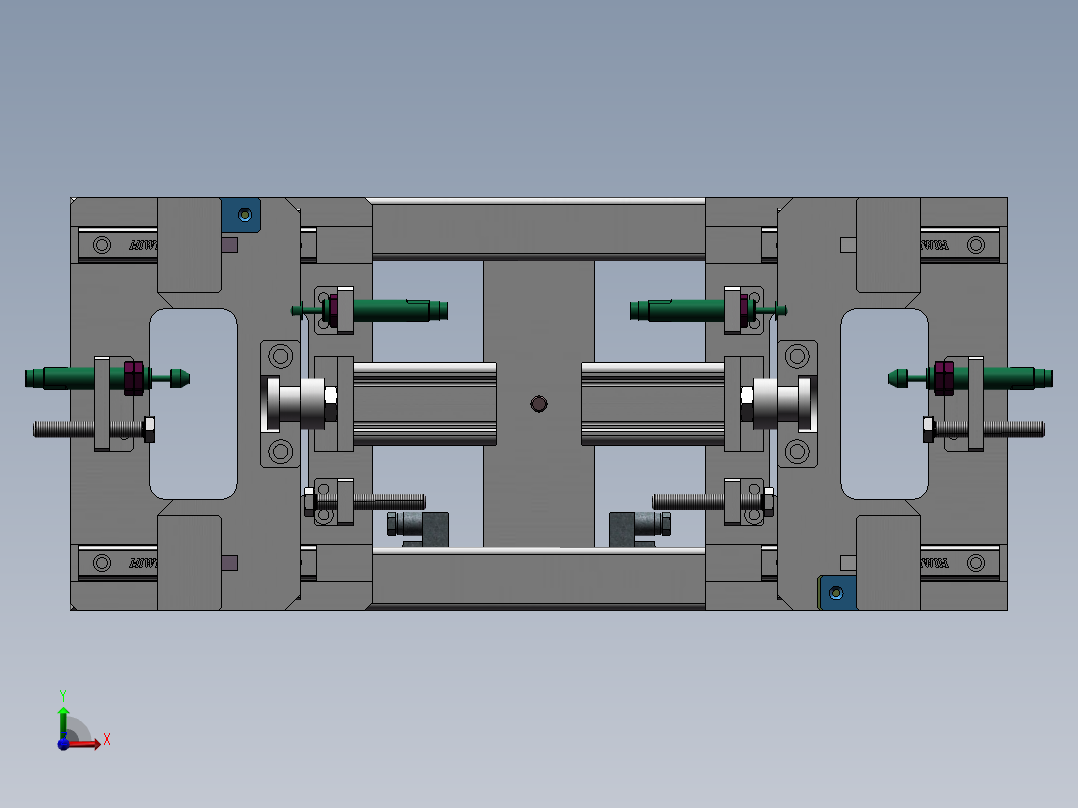 一种箱体夹爪前视图
