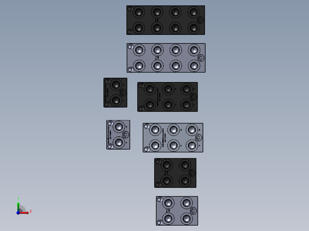 8款歧管模块化模型前视图