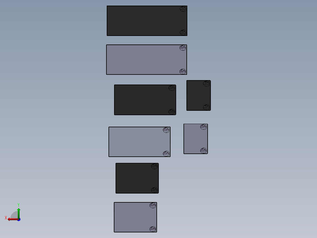 8款歧管模块化模型后视图