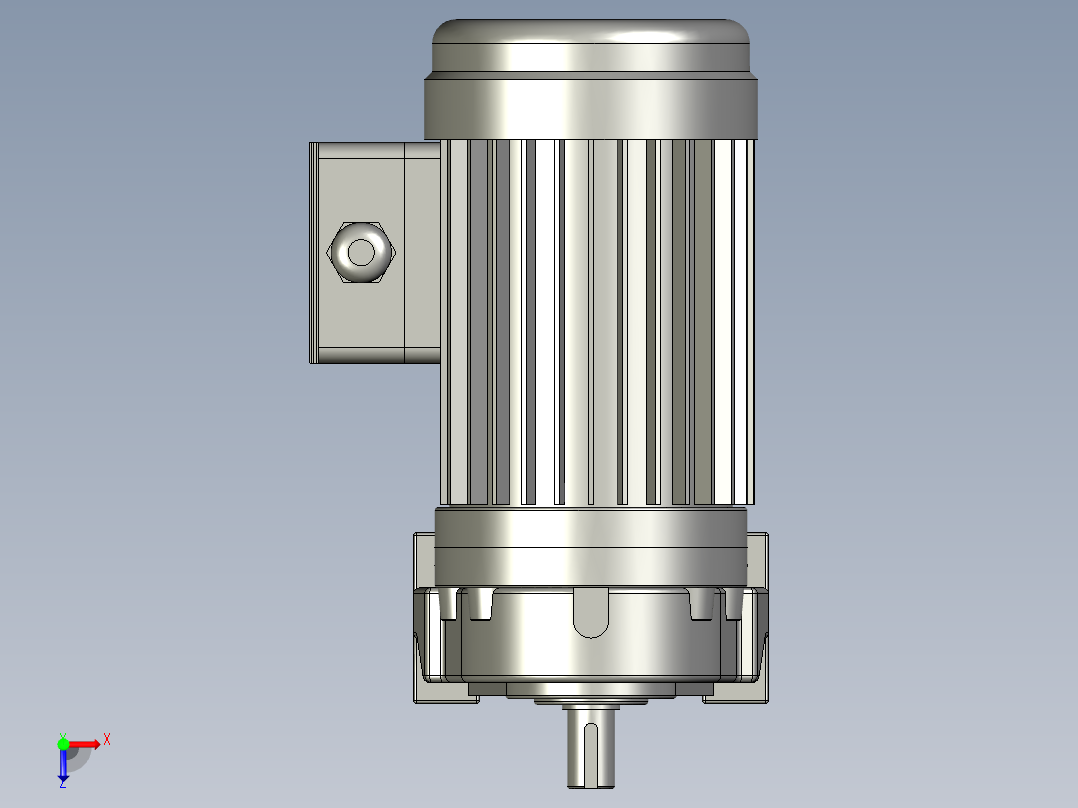 GH卧式附三相单相铝壳刹车缩框型齿轮减速马达GH-18-200W-50-A-G1-LT-HO俯视图