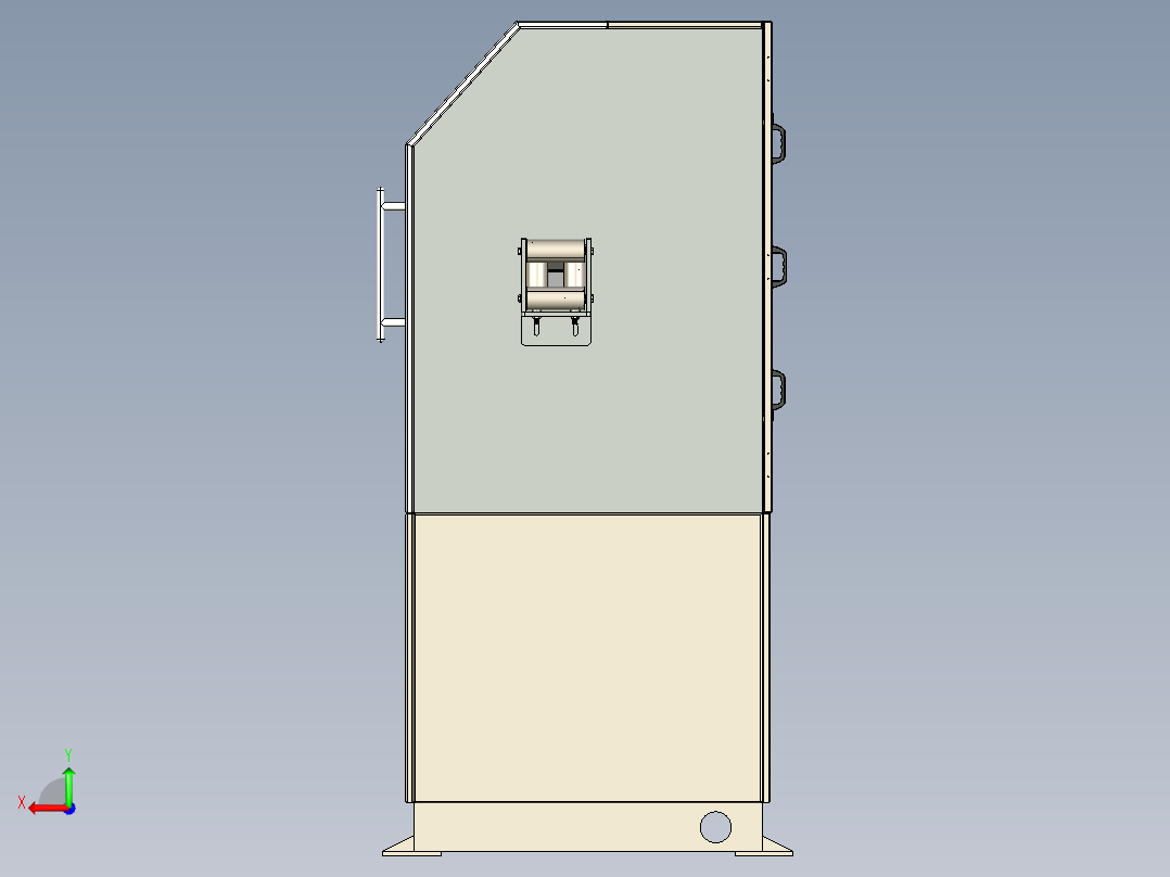 皮带式履带牵引机后视图