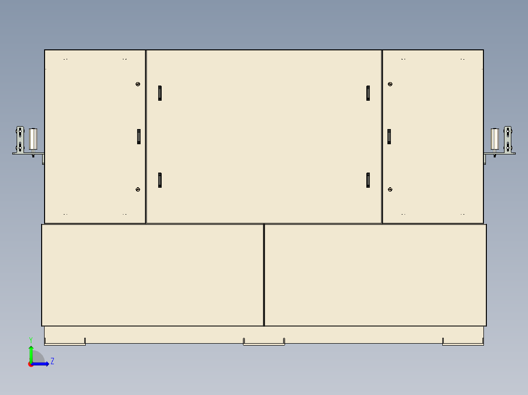 皮带式履带牵引机左视图