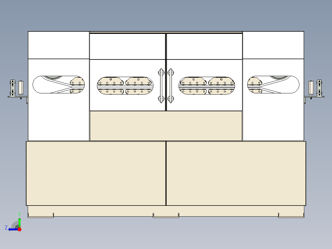 皮带式履带牵引机右视图