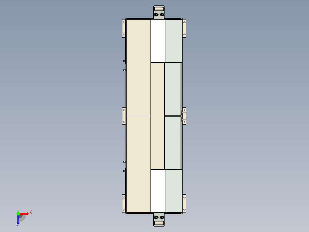 皮带式履带牵引机俯视图