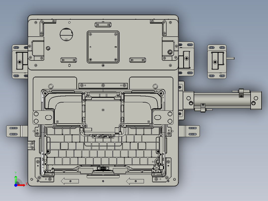 04-00顶升阻挡机构前视图