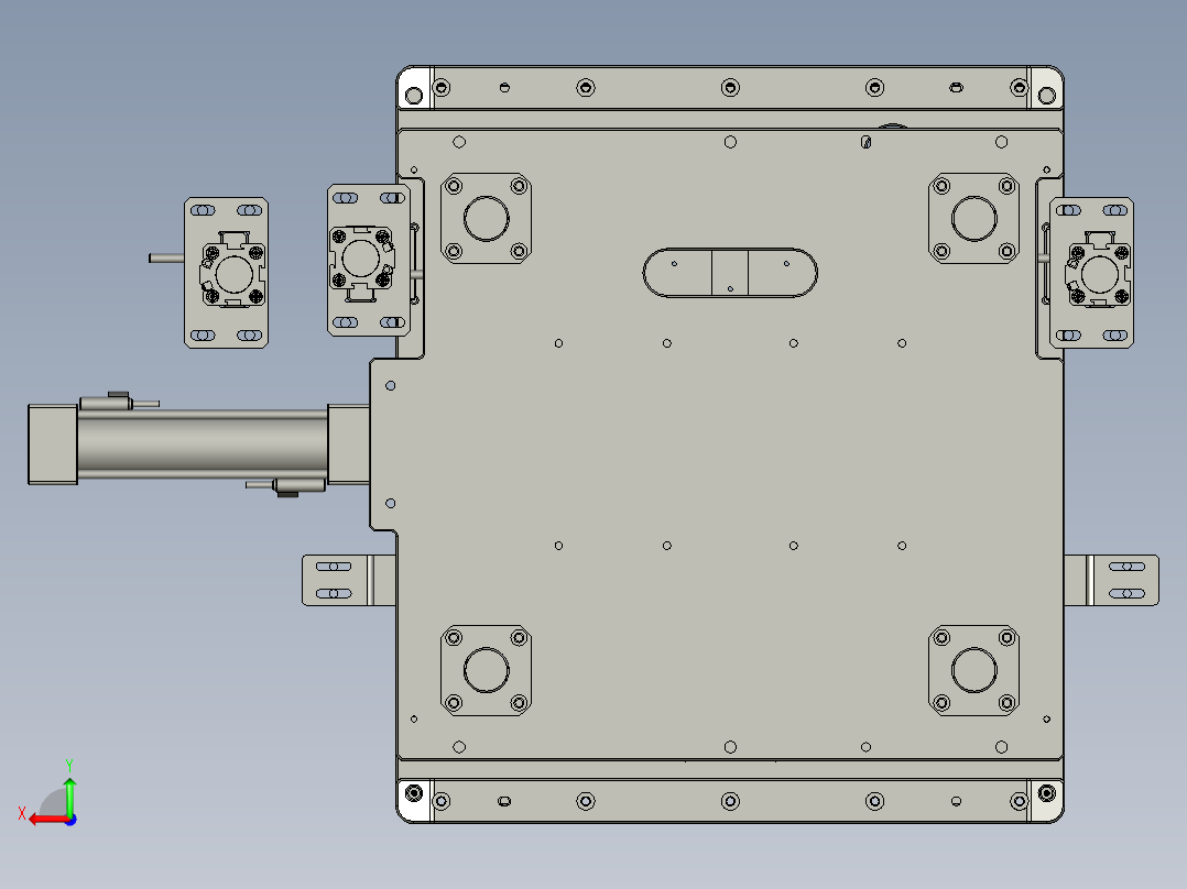 04-00顶升阻挡机构后视图