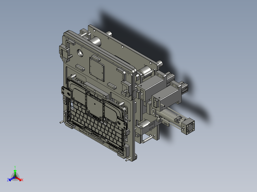 04-00顶升阻挡机构正等轴测图