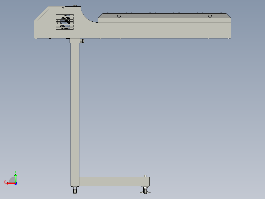 丝网印染服装用的小型闪烘机后视图