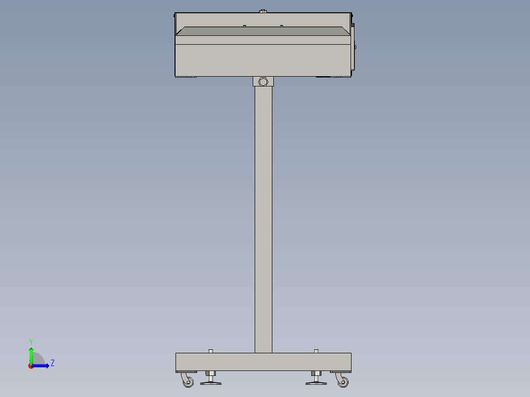 丝网印染服装用的小型闪烘机左视图
