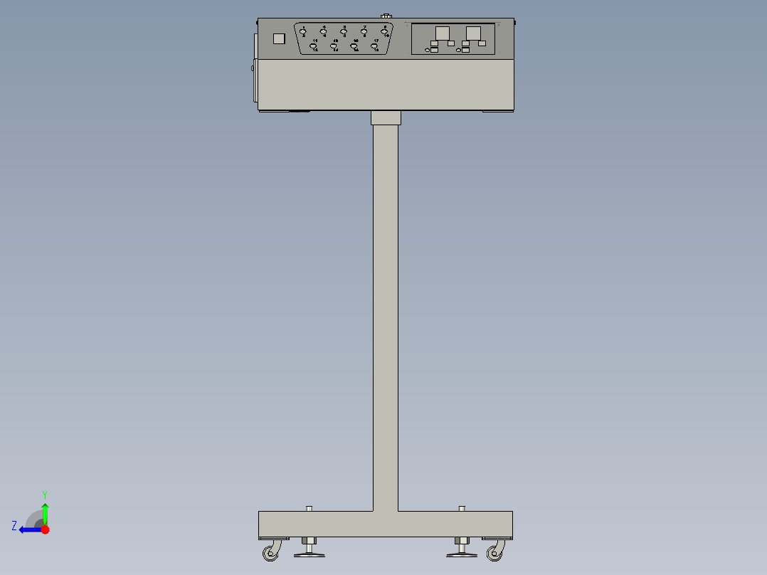 丝网印染服装用的小型闪烘机右视图