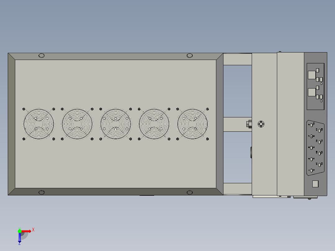 丝网印染服装用的小型闪烘机俯视图